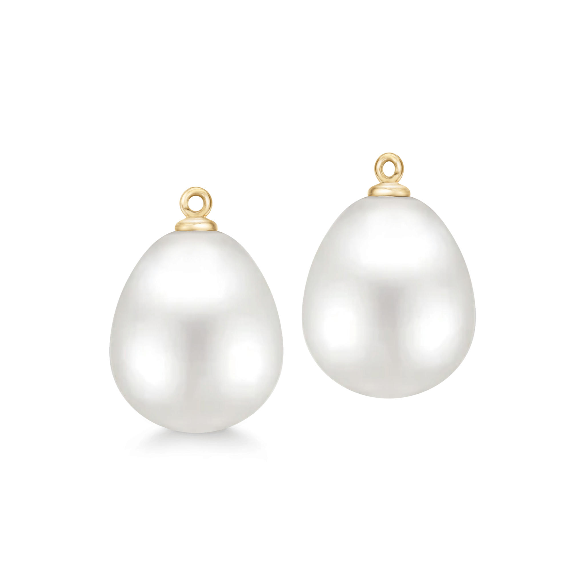 Elegance Ear Pendants Pearl Drops i 18kt guld med hvide ferskvandsperler, produktfoto