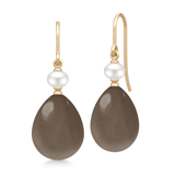Elina Earrings Chocolate Moonstone