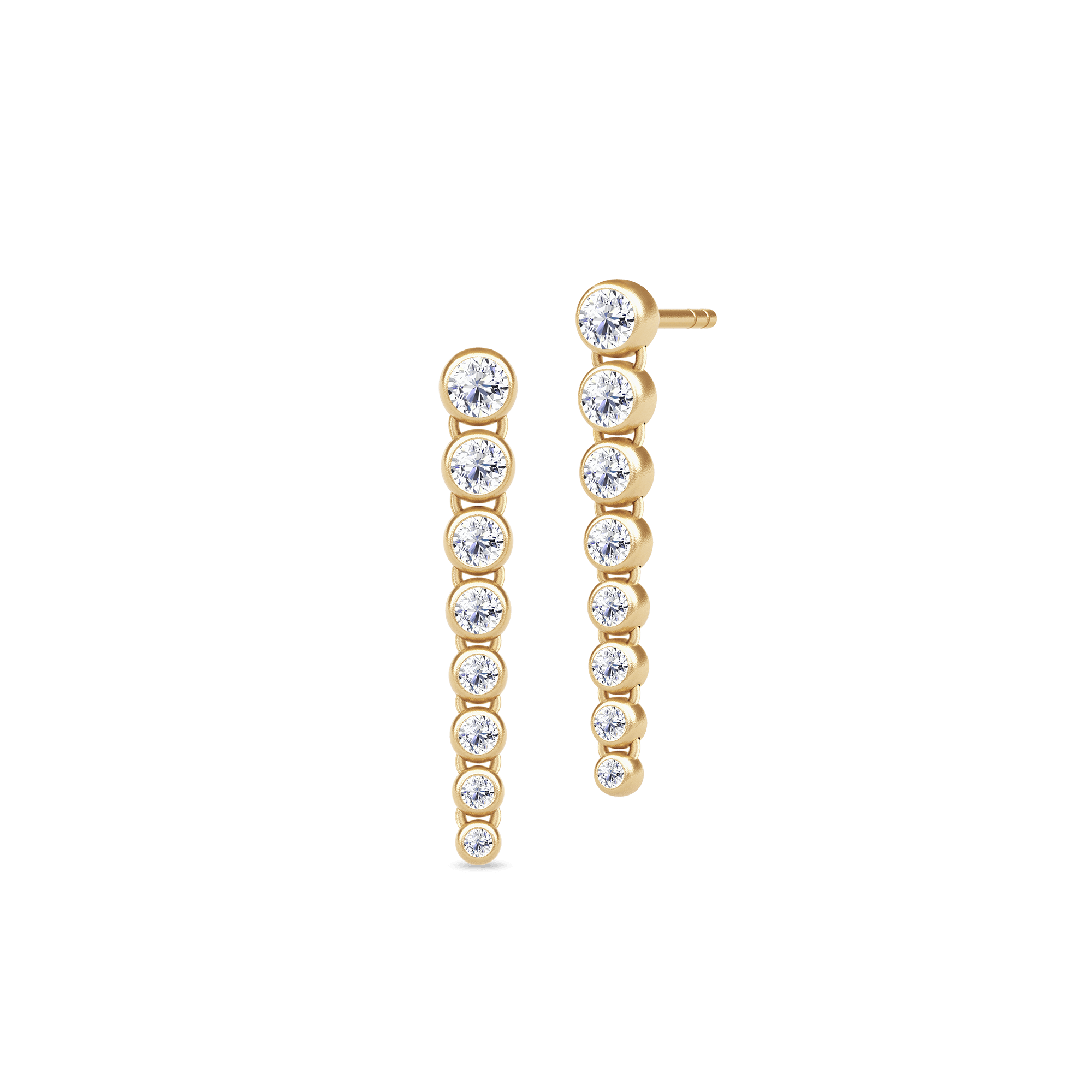Par Luster øreringe med brillantslebne diamanter i 18 karat guld