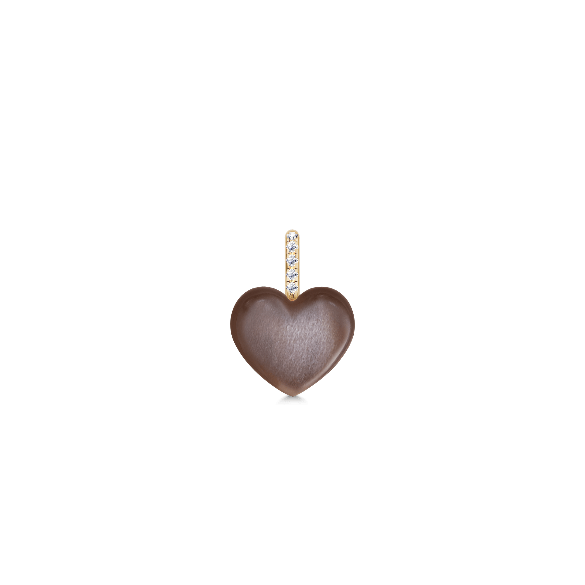 Luna Love Pendant i 14K guld med Chocolate Moonstone