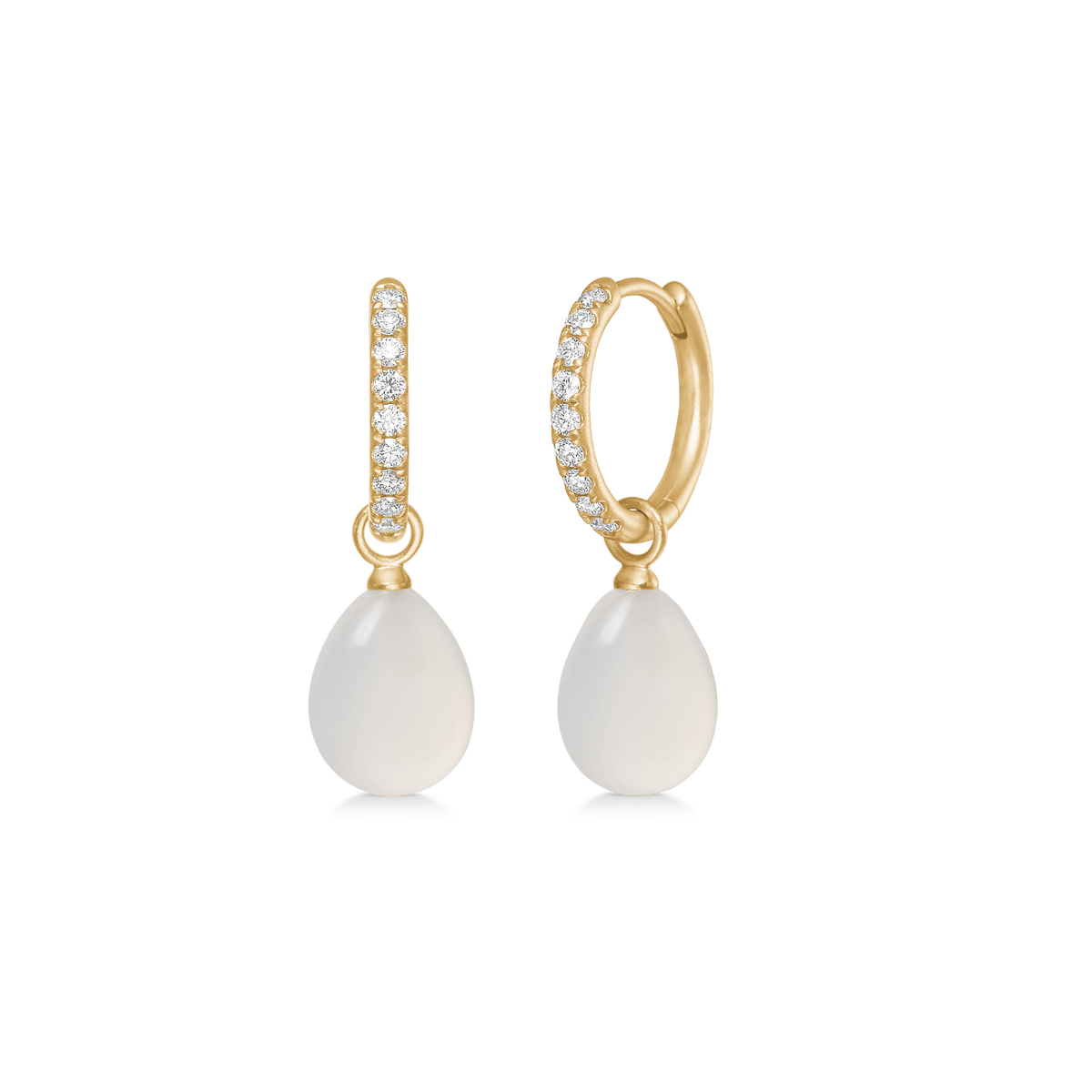 Elina Ear Pendant White Moonstone
