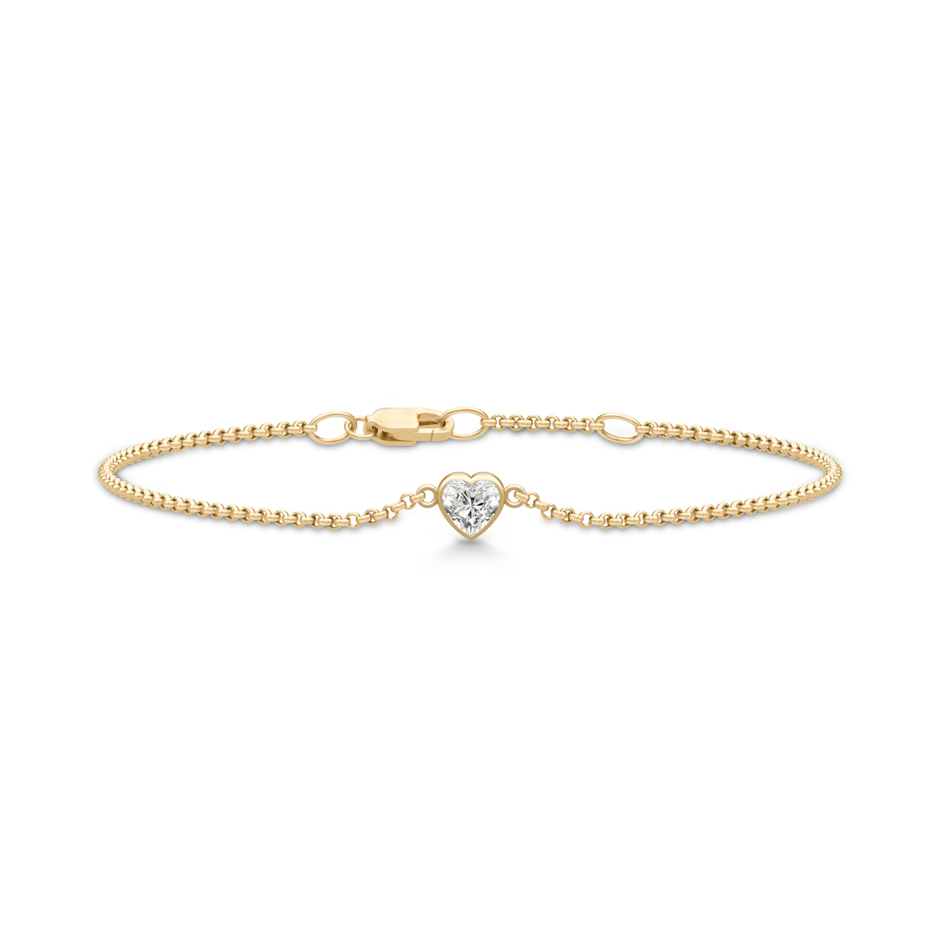 Amorina armbånd i forgyldt sterlingsølv med hjerteformet cubic zirkonia – produktbillede